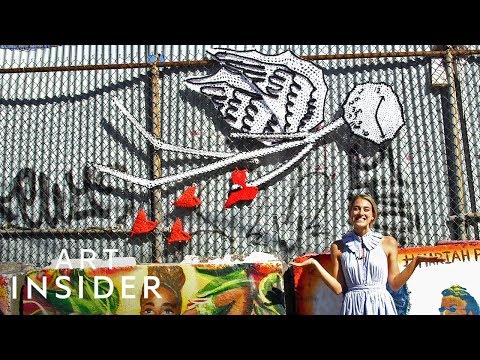How A Street Artist Makes Colorful Murals Out Of Yarn