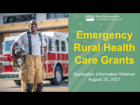 USDA Rural Development Emergency Rural Health Care Program Webinar